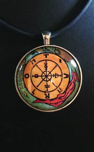 my inner witch | tarot pendant wheel of fortune centennial Waite Smith tarot deck wearable art mystical jewellery