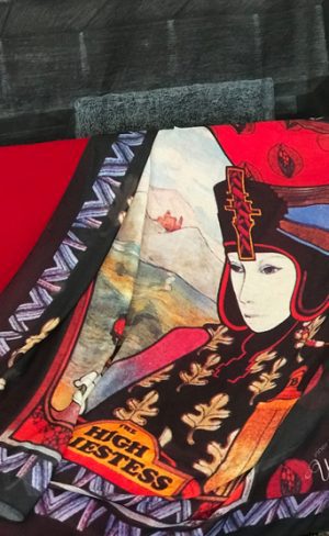 my inner witch | high priestess aquarian tarot scarf silk blend