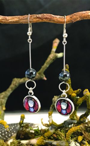 my inner witch | tarot earrings with temperance tarot card from the aquarian tarot deck
