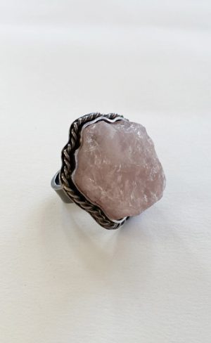 My Inner Witch | rose quartz sterling silver ring